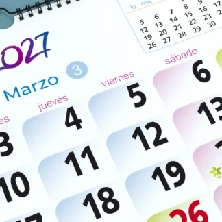 Calendario de pared 2027