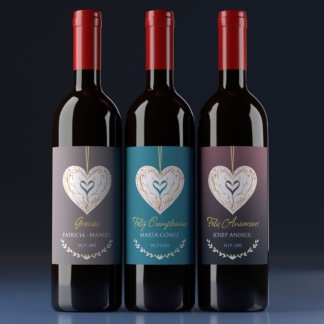 Etiqueta de vino personalizada Vintage Love