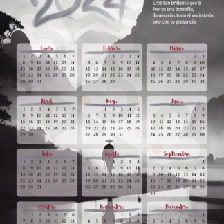 Calendario Anual Personalizado con Frases Inspiradoras
