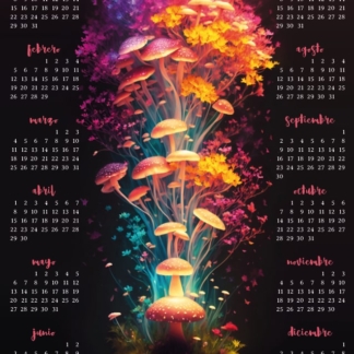 Calendario Poster Vertical Encanto Nocturno 2024