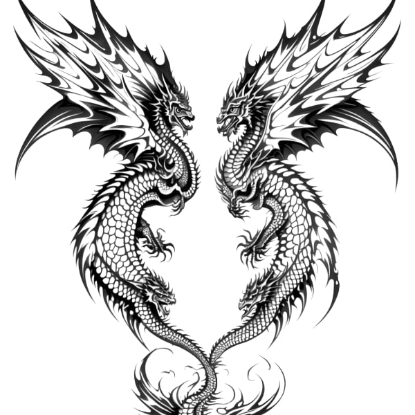 Tatuaje Duelo de Dragones